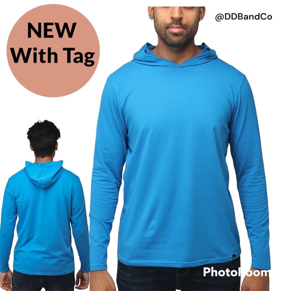 X RAY Men's Slim Fit Long Sleeve Hooded T-Shirt - Soft Cotton Blend, Casual & Versatile For Layering